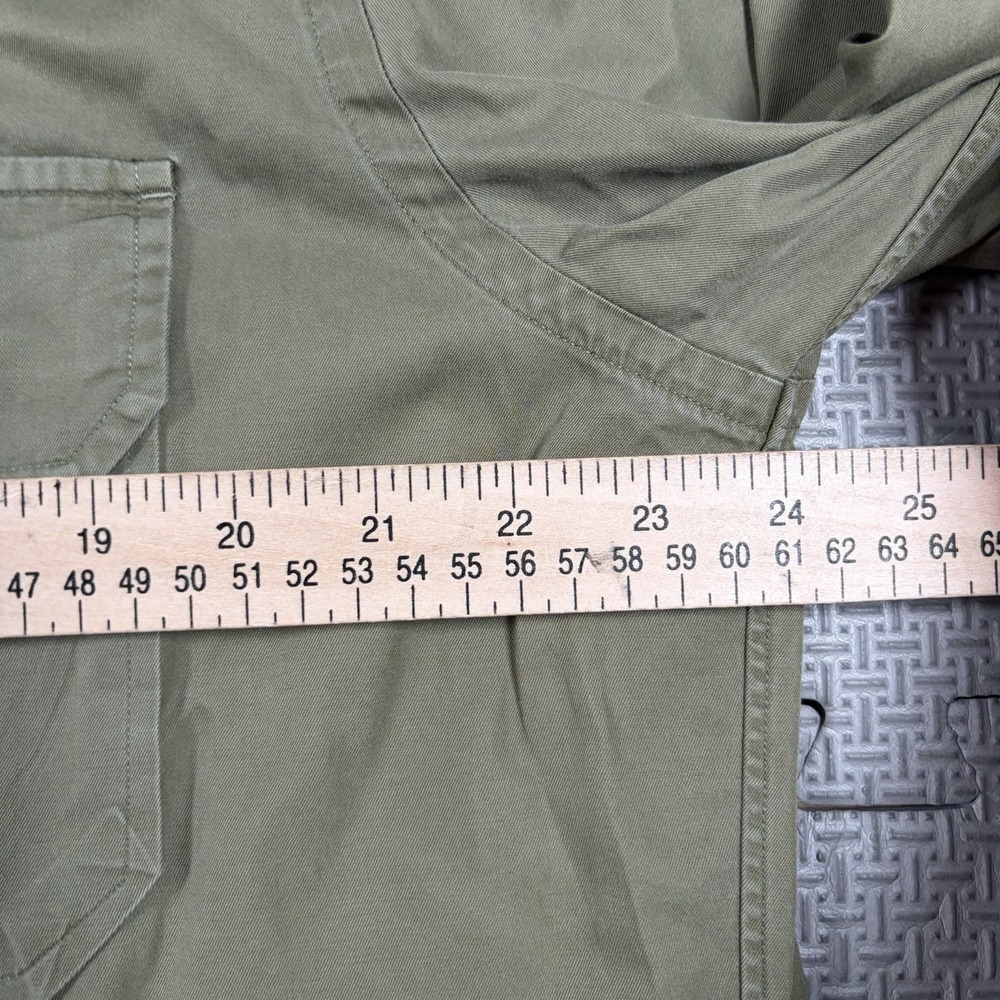 Willis & Geiger Mens Sz L Bush Poplin Shirt Olive Utility Safari Gorpcore EUC - Picture 7 of 9